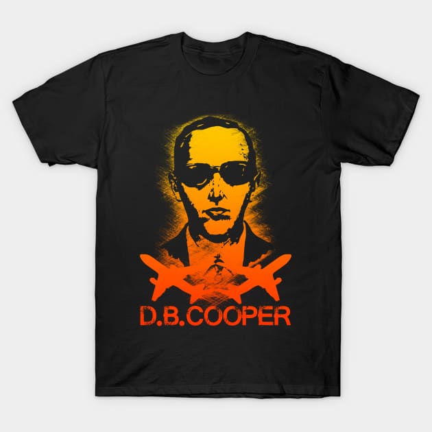 DBCooper - Orange T-Shirt by Scailaret